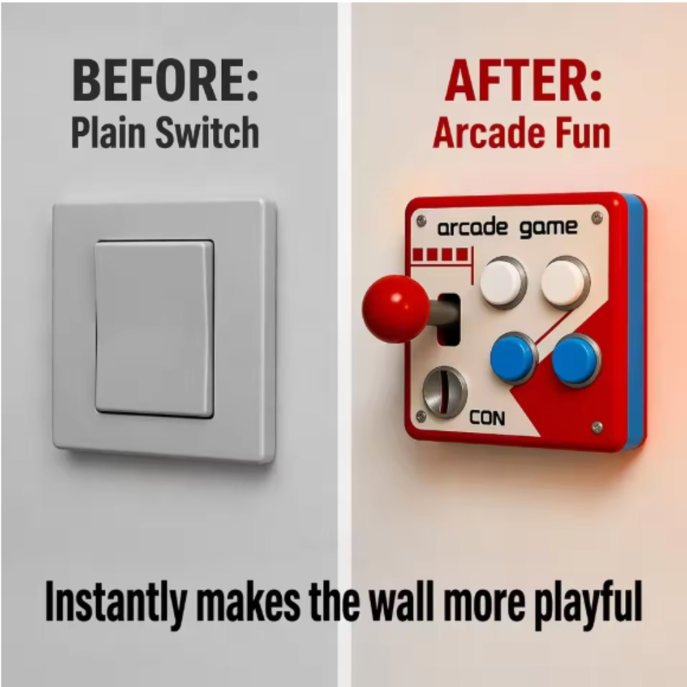 3D Printing Enthusiast - Retro Arcade Joystick Switch Plate Cover,