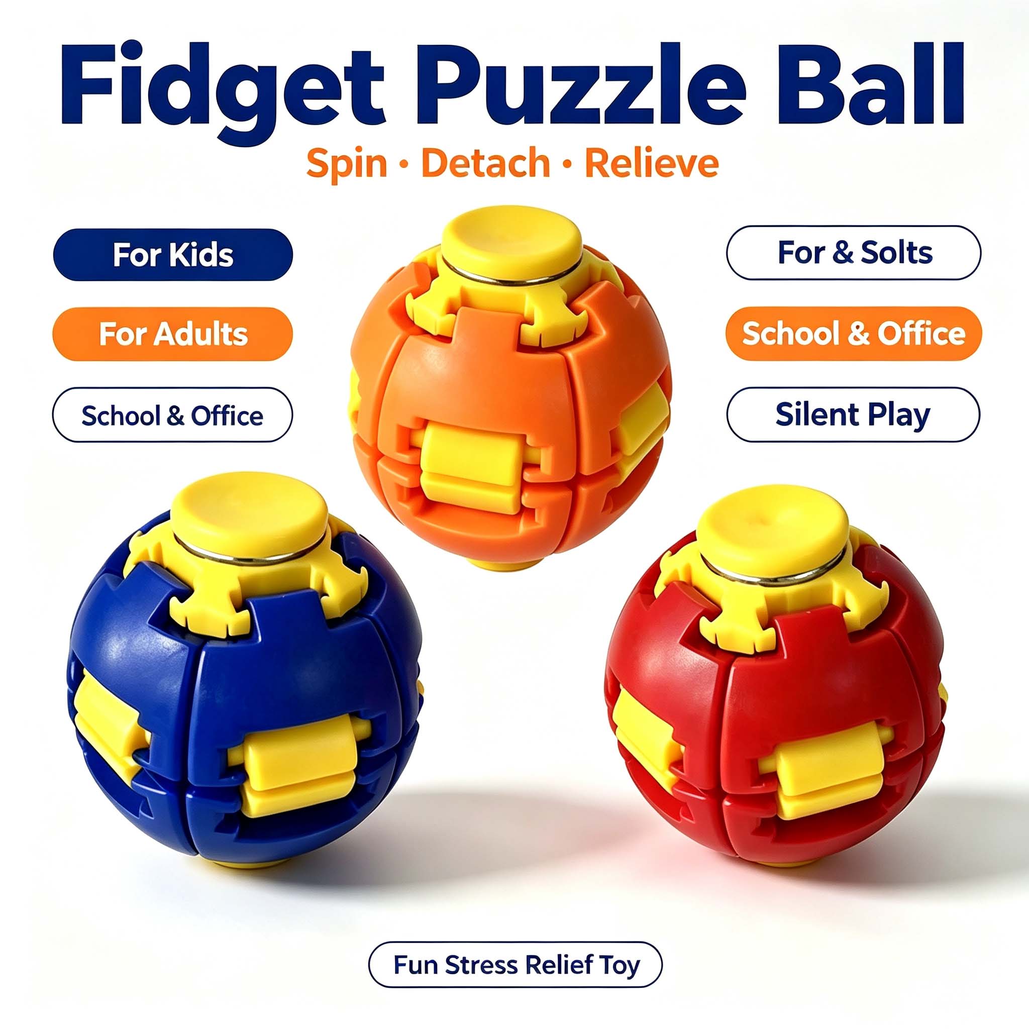 3D Printing Gears - HelixCore 3D Printed Twist Sphere Fidget
