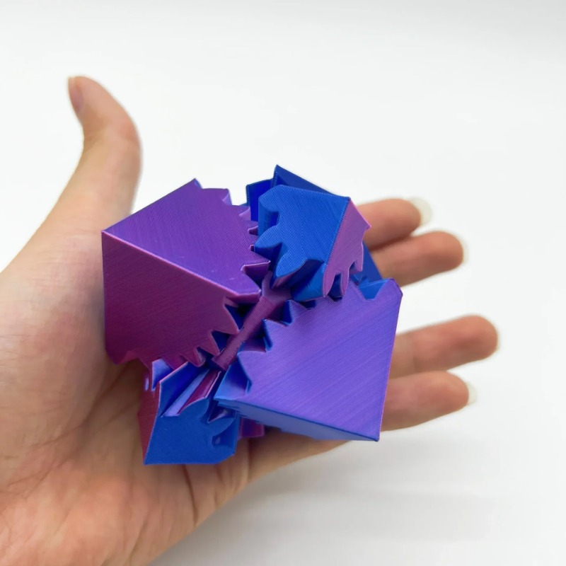 3D Printing Gears - Desktop Decoration 3D Printed Cube Toy