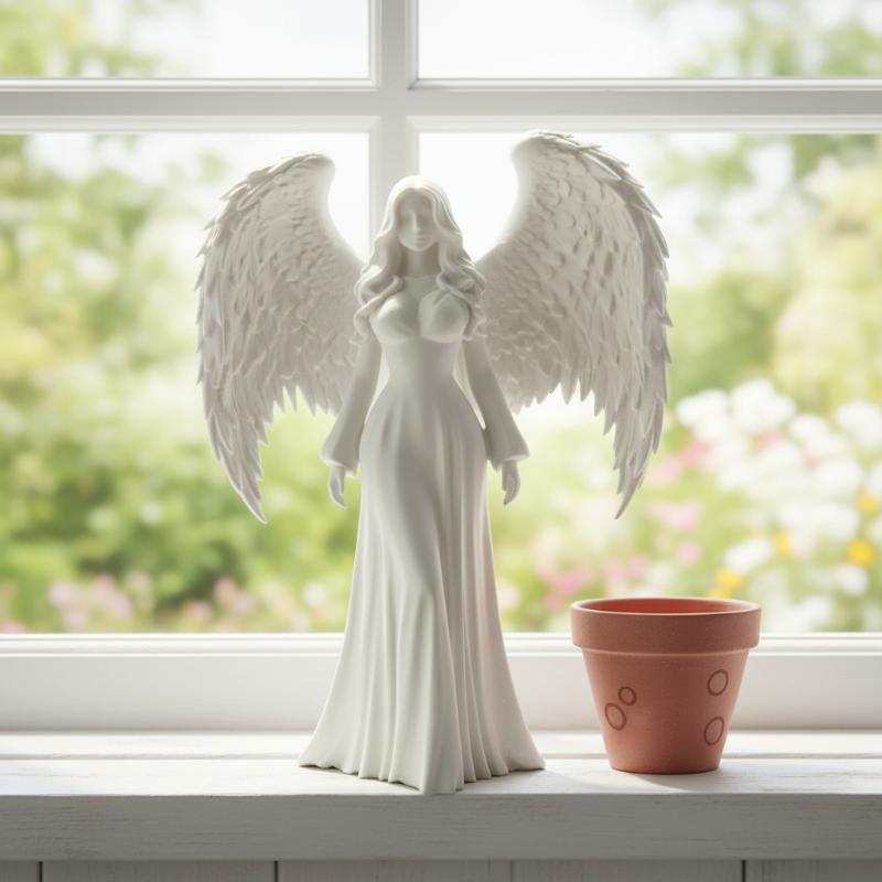 3D Printed Praying Angel Relig - 3D Printing Gold recension och pris