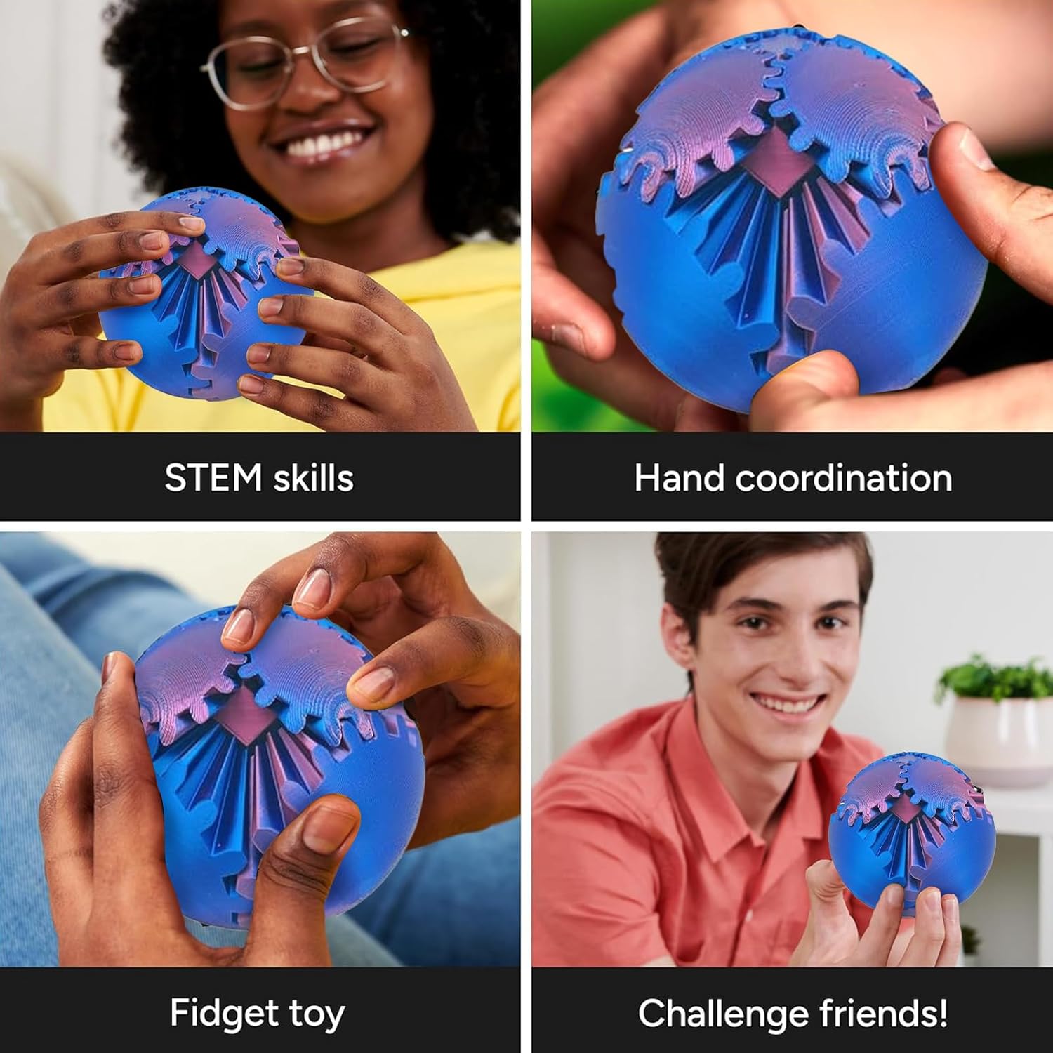 Gear Ball 3D Printed Fidget To - 3D Printing Gears recension och pris