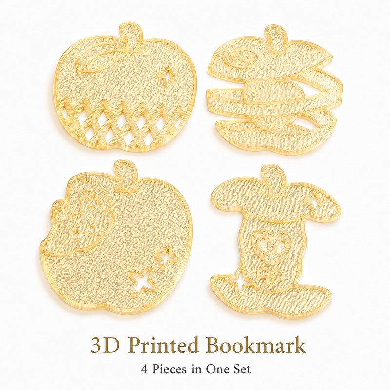 4Pcs/set Cute Apple Bookmarks  - 3D Printing Journal recension och pris