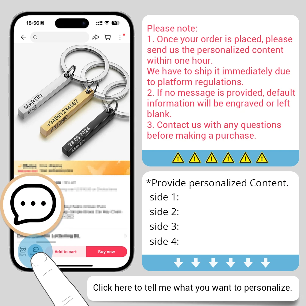 Personalized 3D Bar Keychain E - 3D Printing Gold recension och pris
