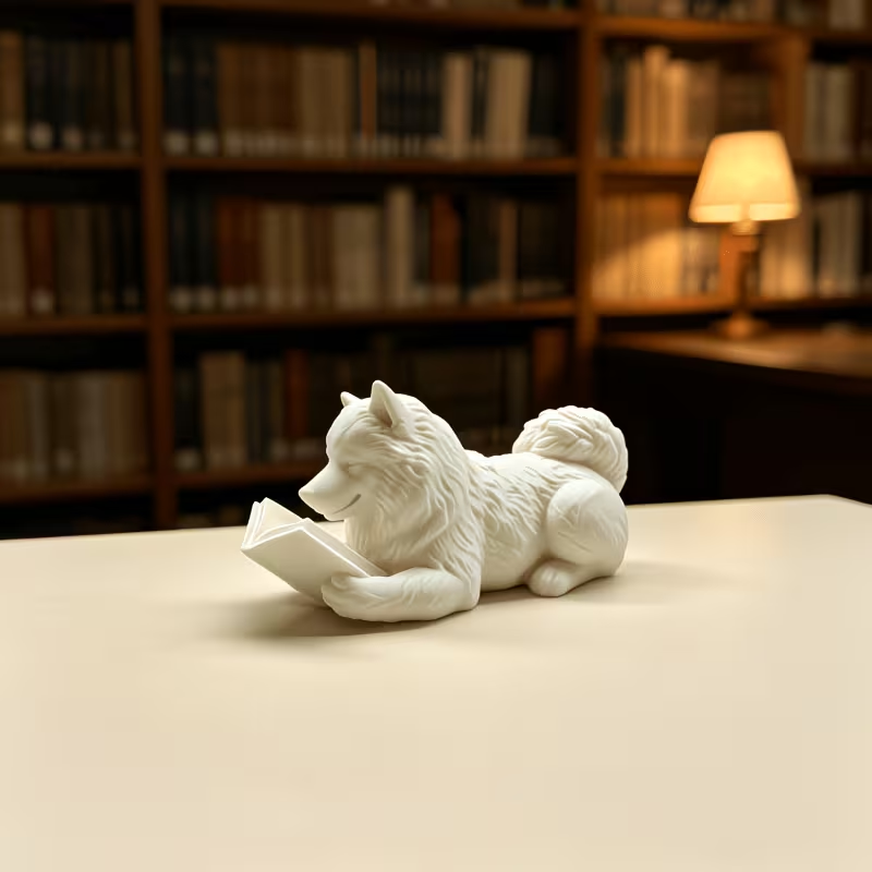 Studying Samoyed Decor Statue, - 3D Printing Enthusiast recension och pris