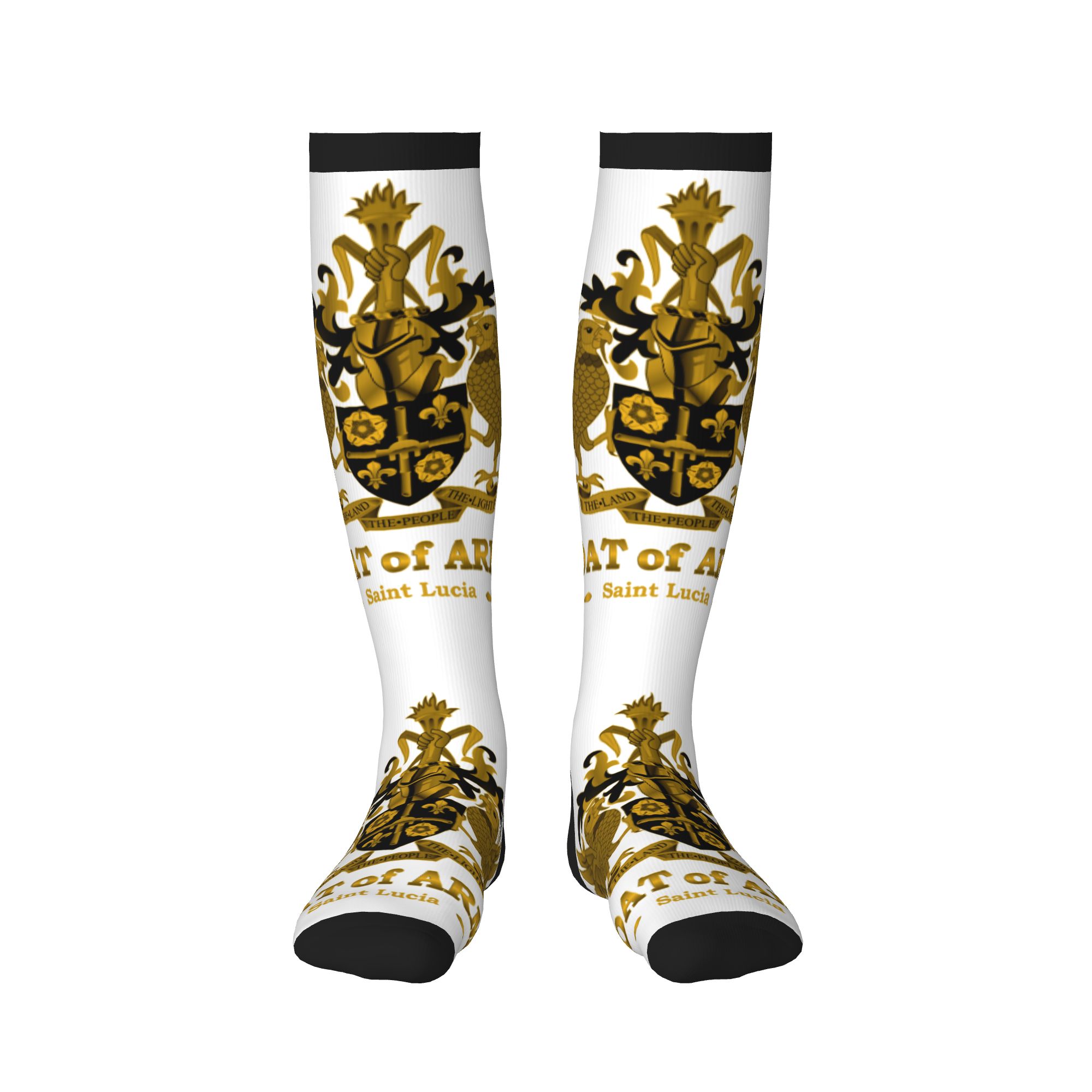 Funny St Lucia Coat of Arms Go - 3D Printing Gold recension och pris
