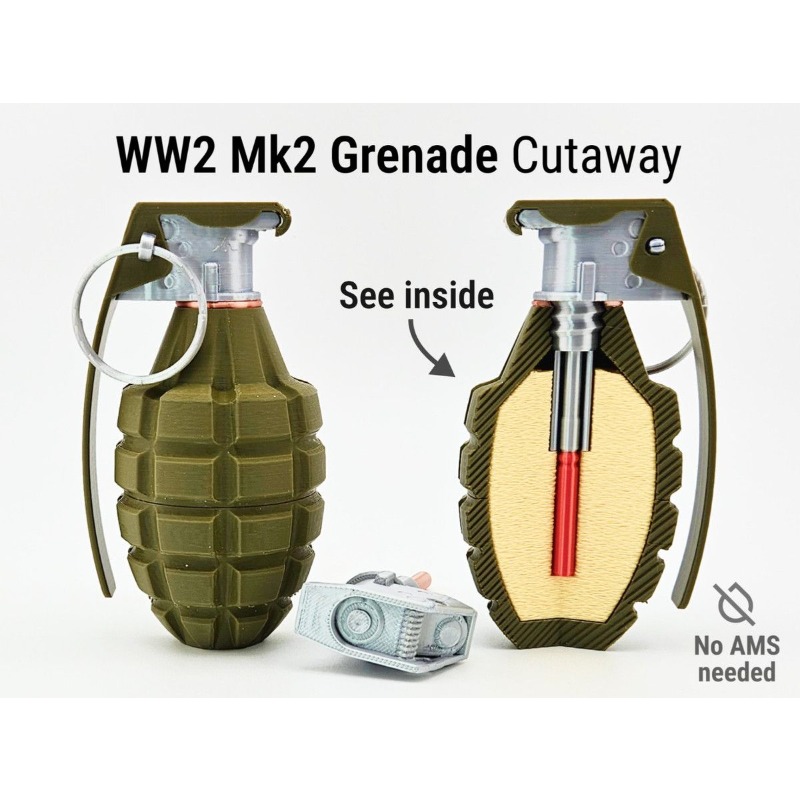 3D-Printed MK2 Military Model  - 3D Printing Enthusiast recension och pris